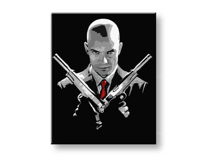 Kézzel festett vászonképek POP Art HITMAN hit 