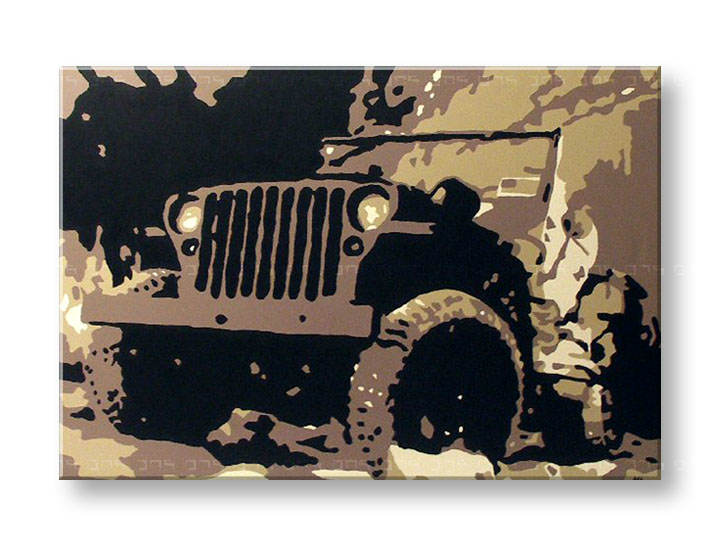 Kézzel festett vászonképek POP Art JEEP  jeep 