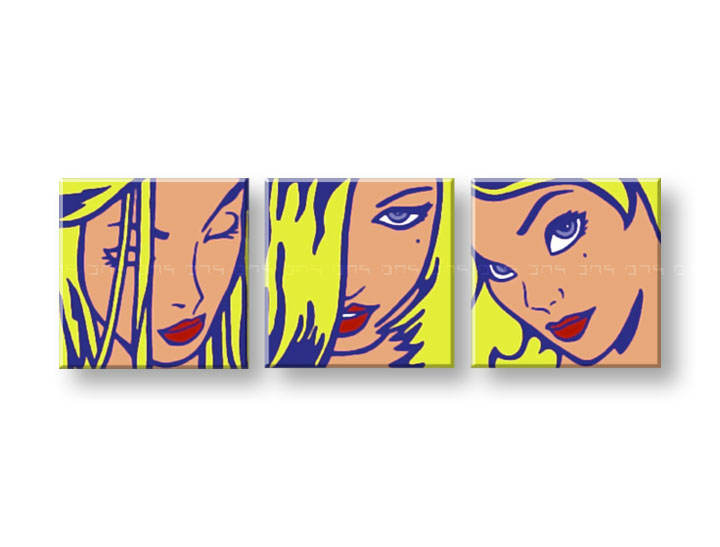 Kézzel festett vászonképek POP Art LICHTENSTEIN  li5 