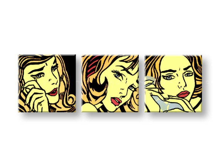 Kézzel festett vászonképek POP Art LICHTENSTEIN  li6 