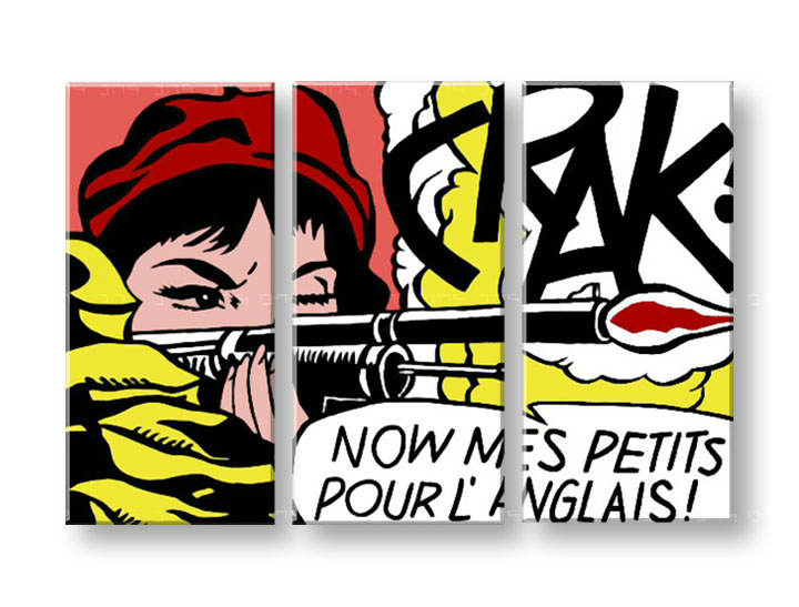 Kézzel festett vászonképek POP Art LICHTENSTEIN  li8 