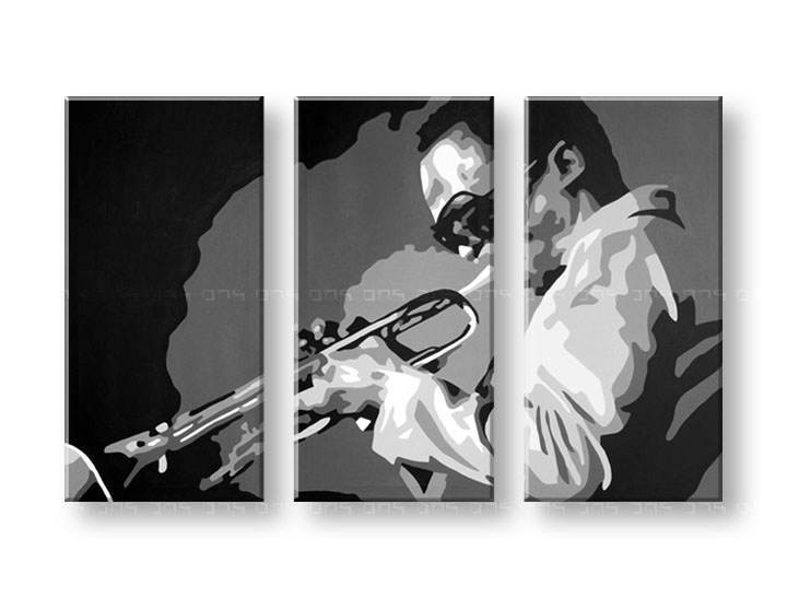 Kézzel festett vászonképek POP Art Miles Davis  md 