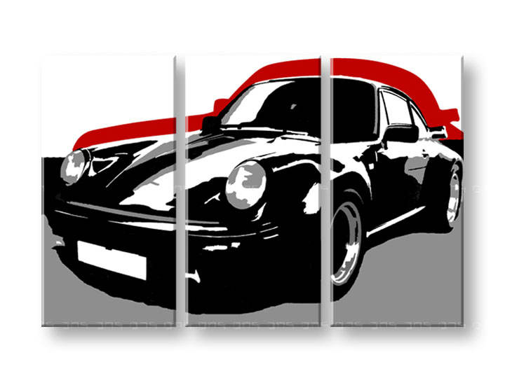 Kézzel festett vászonképek POP Art PORSCHE 911  por5 