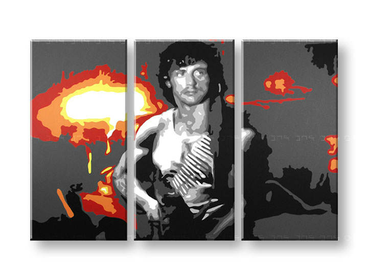 Kézzel festett vászonképek POP Art Rambo  ram 