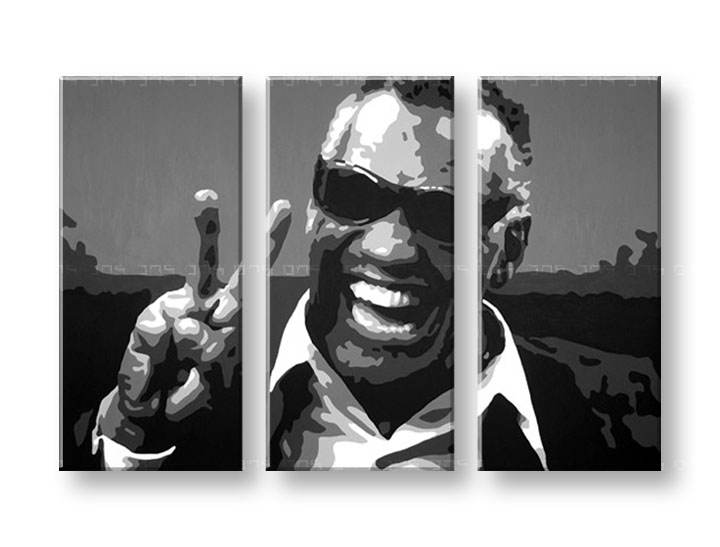 Kézzel festett vászonképek POP Art Ray Charles  rc 