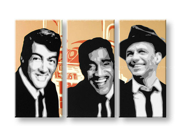 Kézzel festett vászonképek POP Art Rat Pack  rp3 