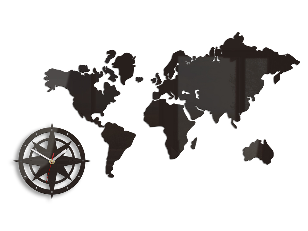 Modern falióra WORLD MAP WENGE wenge