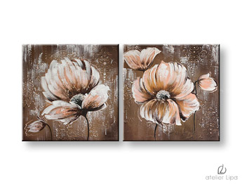 Szerzői reprodukció vászonra FLOWERS XOBAM030E2