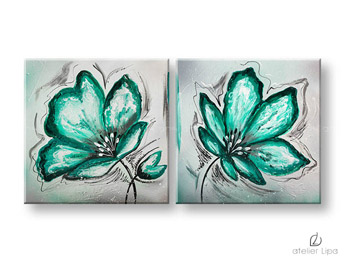 Szerzői reprodukció vászonra FLOWERS XOBFB520E2