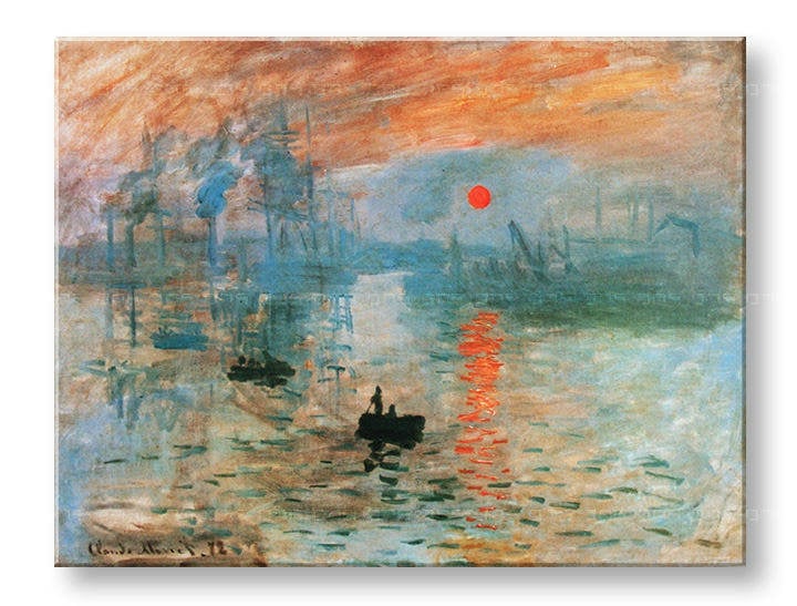 Vászonkép NAPLEMENTE A KIKÖTŐBEN - Claude Monet  REP084