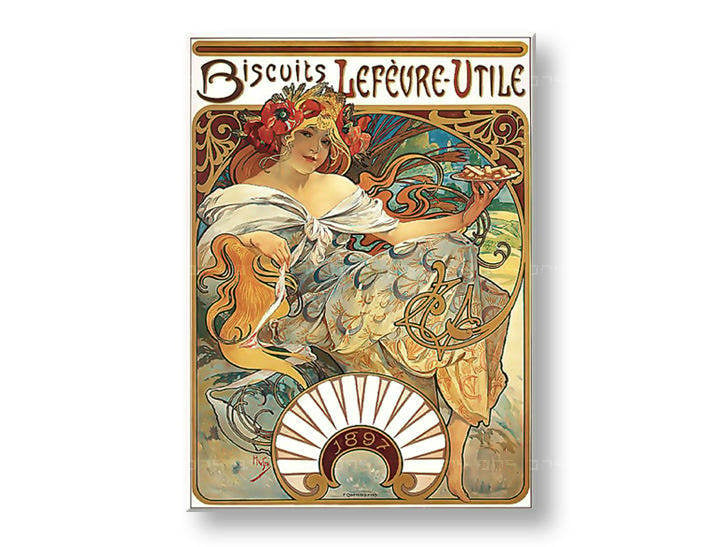 Vászonkép BISCUITS LEFEVRE-UTILE - Alfons Mucha REP089