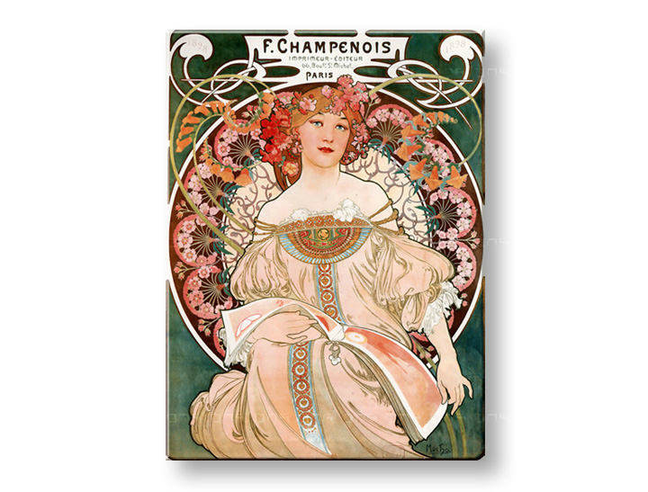 Vászonkép F. CHAMPENOIS IMPRIMEUR-ÉDITEUR - Alfons Mucha 